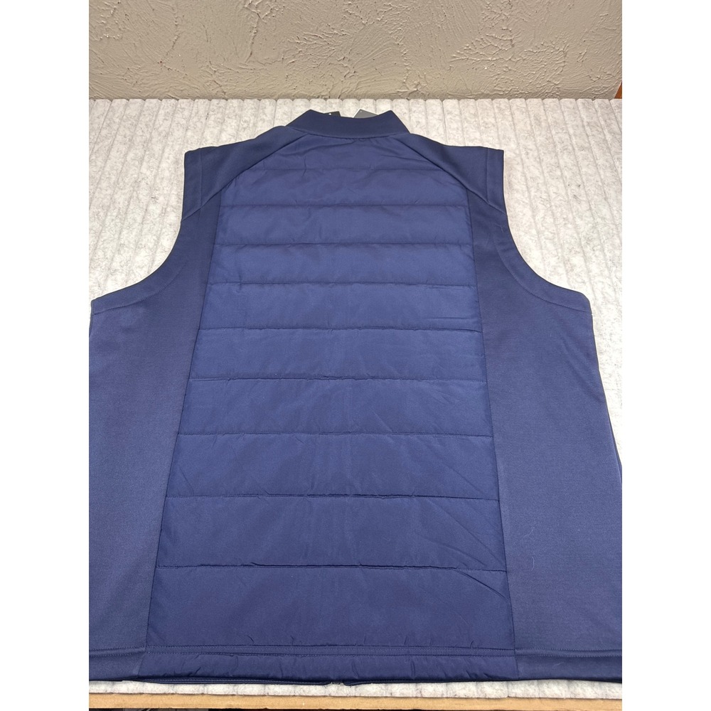 Callaway Mens Navy Blue SMU Full Zip Puffer Vest‎ XXL Quilted Golf  730262523985 - Picture 6 of 6